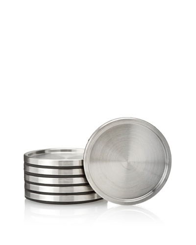 BergHOFF 6-Piece Geminis Coaster Set, Silver