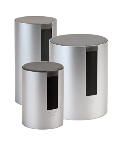BergHOFF Neo 3-Piece Canister Set, Silver/Black