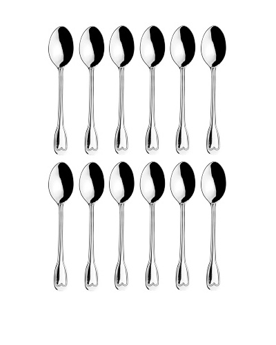 BergHOFF Set of 12 Gastronomie Teaspoons, Silver, 6.25