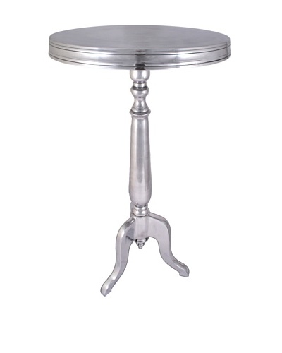 Bethel International Aluminum Tri-Pod Leg Table, Silver