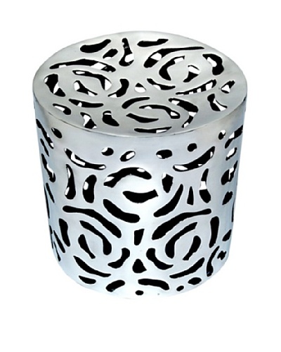 Bethel International Aluminum Cut-Out Stool, Silver