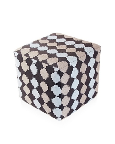 Better Living Collection Checkerboard Suzani Square Ottoman