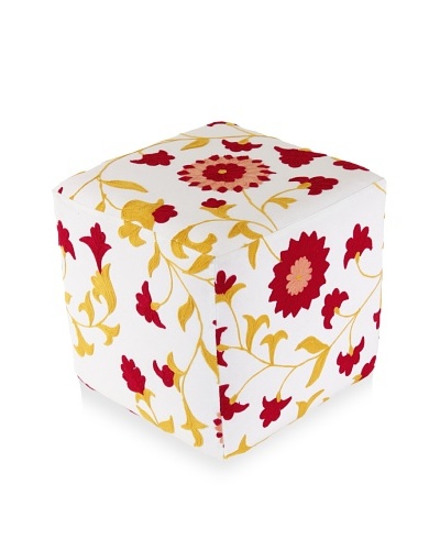 Better Living Collection Suzani Sunflower Square Ottoman