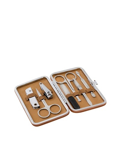 Bey-Berk 9-Piece Manicure Set, Tan