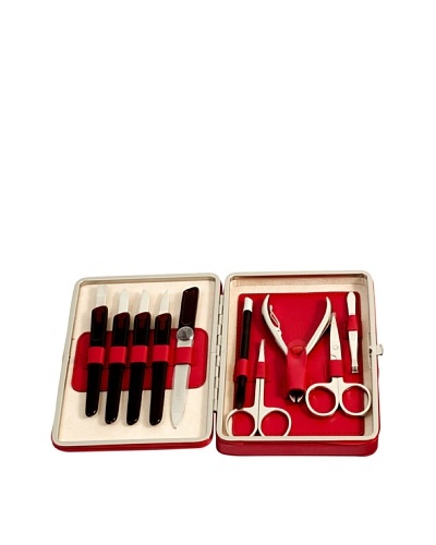 Bey-Berk 10-Piece Manicure Set, Red