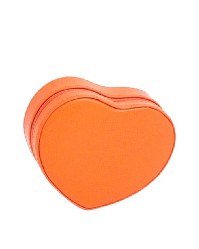 Heart Shaped Travel Jewelry Storage, Orange