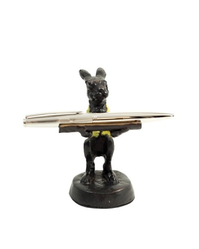 Bey-Berk Cast Metal Rabbit Pen Holder