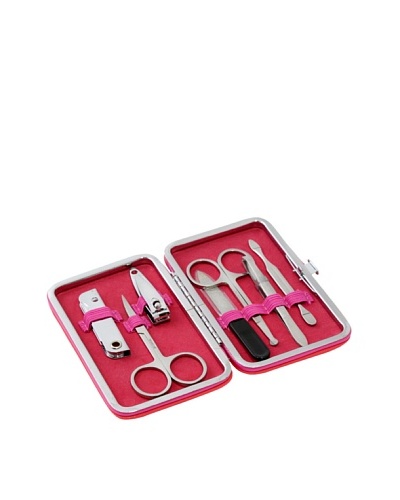 Bey-Berk 9-Piece Manicure Set, Coral