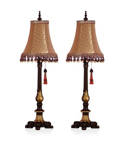 UMA Set of 2 Polystone Table Lamps