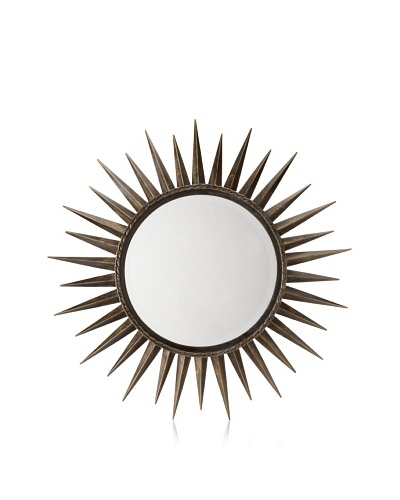 Retro Star Mirror, Aged Gold