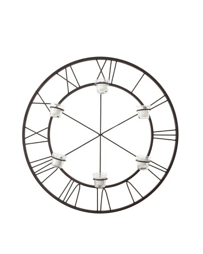Venezia Clock Design Six Tealight Holder