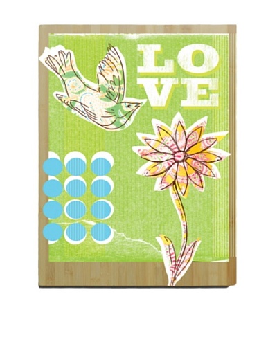 Artehouse Love Bird Bamboo Wood Sign