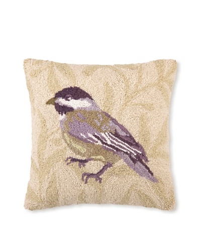 Sally Eckman Roberts Chickadee 16 x 16 Hook Pillow