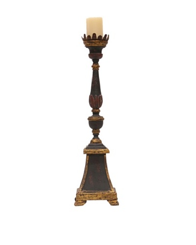 Bliss Studio French Altar Candlestick, Black/Gold