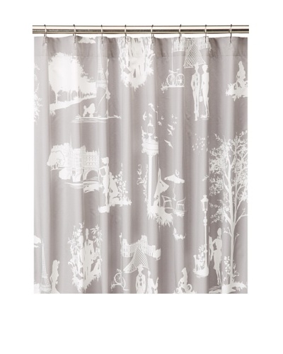 Blissliving Home Madeleine Shower Curtain, Grey, 72″ x 72″