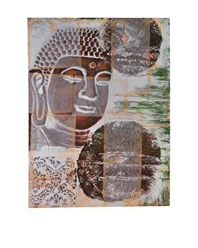 Bombay Company Bronze Buddha Painted Canvas