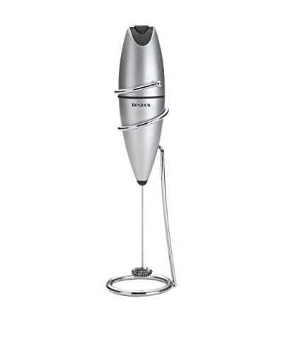 BonJour Automatic Battery Powered Oval Frother With Stand