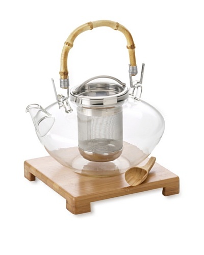 BonJour Zen 42-Oz. Glass Teapot with Stand & Scoop