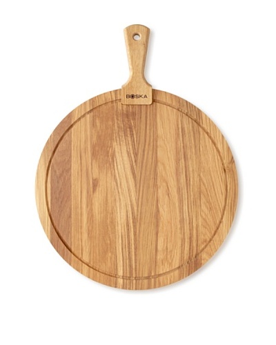 Boska Holland Life Collection Friends Round Wood Cheese Board with Handle, Large