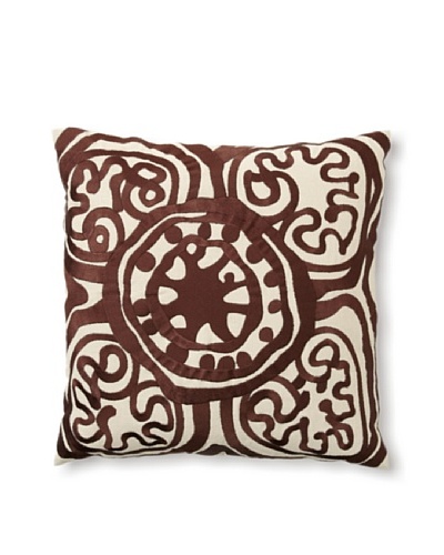 Trina Turk Embroidered Rustic Medallion Pillow