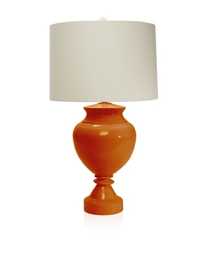 Aqua Vista Lighting Brompton Spun Bamboo Table Lamp, Orange Ochre