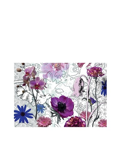Brewster Home Purple Floral Wall Mural