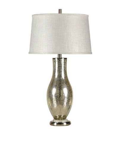 StyleCraft Steel & Glass Table Lamp