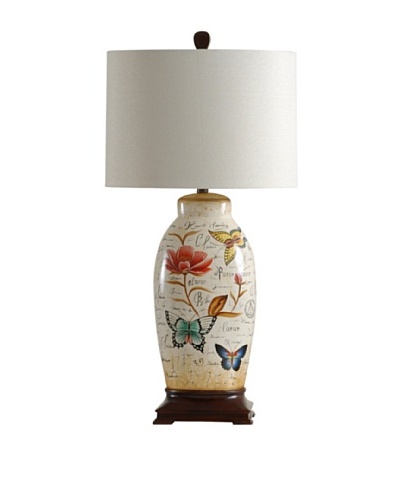 StyleCraft Hand Painted Ceramic Table Lamp