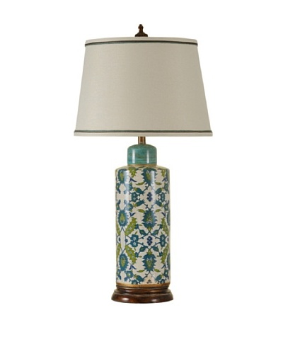 StyleCraft Hand Painted Vine Design Table Lamp