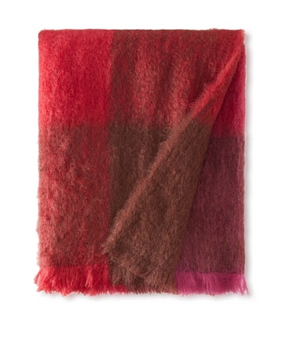 BRUN DE VIAN-TRIAN Mohair Throw, Carreaux