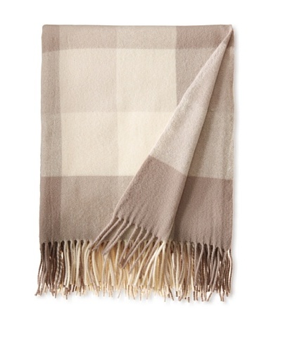 BRUN DE VIAN-TRIAN Merino Plaid Throw, Aurore