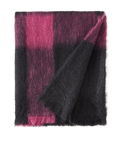 BRUN DE VIAN-TRIAN Mohair Throw, Noir/Violette