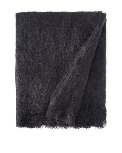 BRUN DE VIAN-TRIAN Mohair Solid Throw, Noir