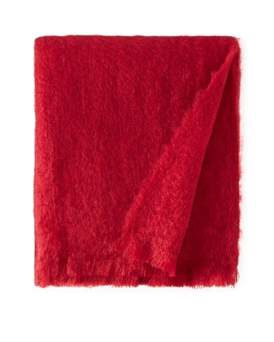 BRUN DE VIAN-TRIAN Mohair Solid Throw, Bordeaux