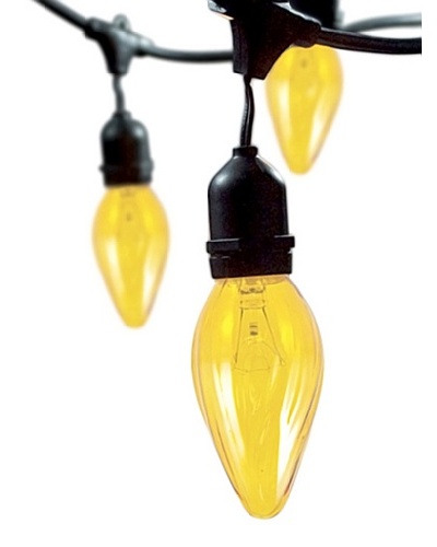 Bulbrite Fiesta Indoor/Outdoor 15-Light String, Bright Amber