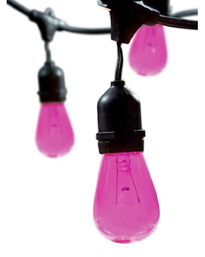 Bulbrite Celebrate Ceramic 15-Light Indoor/Outdoor String, Fuchsia