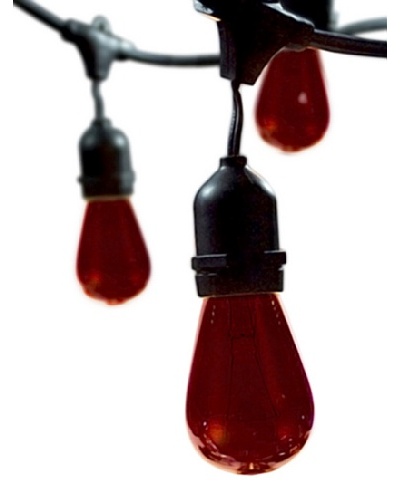 Bulbrite Celebrate Ceramic 15-Light Indoor/Outdoor String, Red