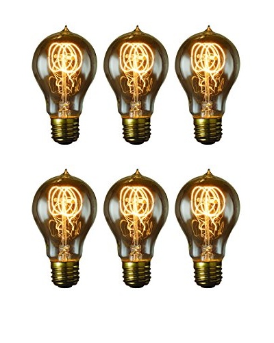 Bulbrite Set of 6 Nostalgic Edison Quad Loop-Style Bulbs