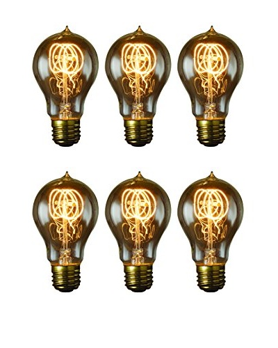 Bulbrite Set of 6 Nostalgic Edison Quad Loop-Style Bulbs