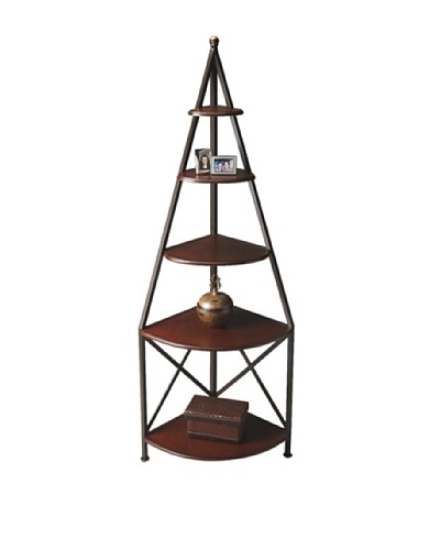 Butler Specialty Company Metalworks Corner Etagere, Dark Brown