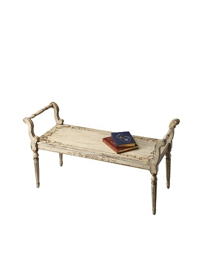 Butler Specialty Company Bench, Guilded Cream