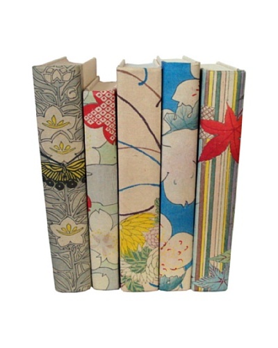 By Its Cover Hand-Rebound Set of 5 Floral Decorative Books, II