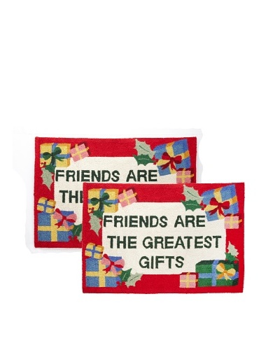 C & F Enterprises Set of 2 Friends are the Greatest Gifts Hooked Rugs