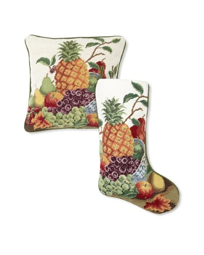 C & F Enterprises Pineapple Stocking & Pillow Set