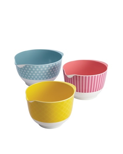 Cake Boss 3-Piece Melamine Classic Mixing Bowl Set