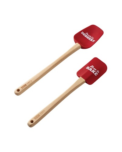 Cake Boss 2-Piece Born to Bake Silicone Spatula and Spoonula Set