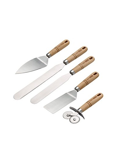 Cake Boss Beechwood Tools Collection 5-Piece Decorate & Serve Tools Set