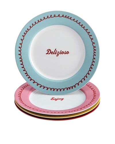 Cake Boss 4-Pack “Icing Quotes” Dessert Plate Set