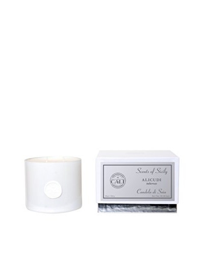 Cali Cosmetics Alicudi (Tuberose) 18-Oz 2-Wick Candle, White