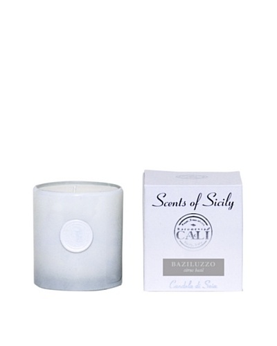 Cali Cosmetics 11-Oz. Citrus Basil Candle, White